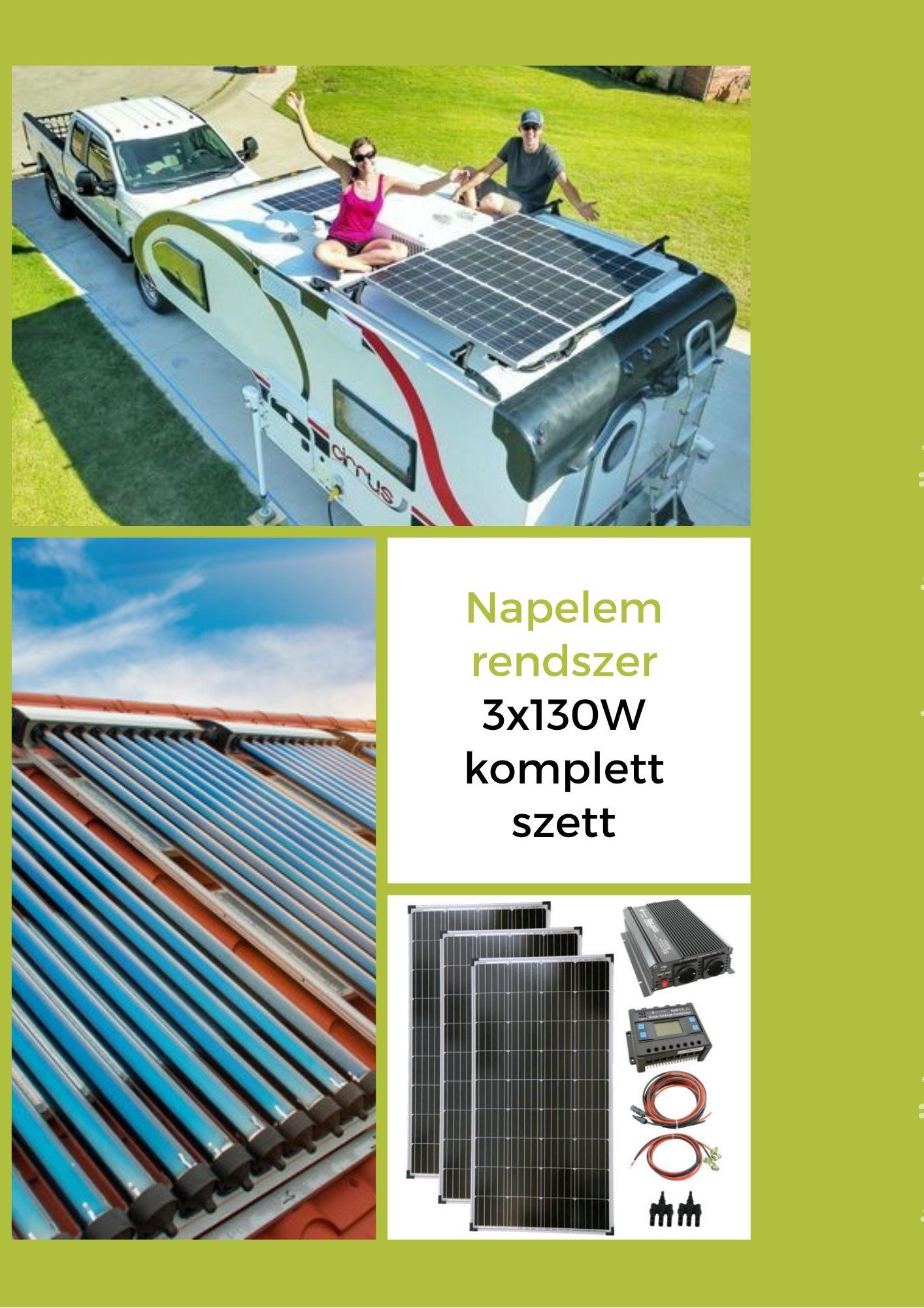 hordozható napelem rendszer 3x170W